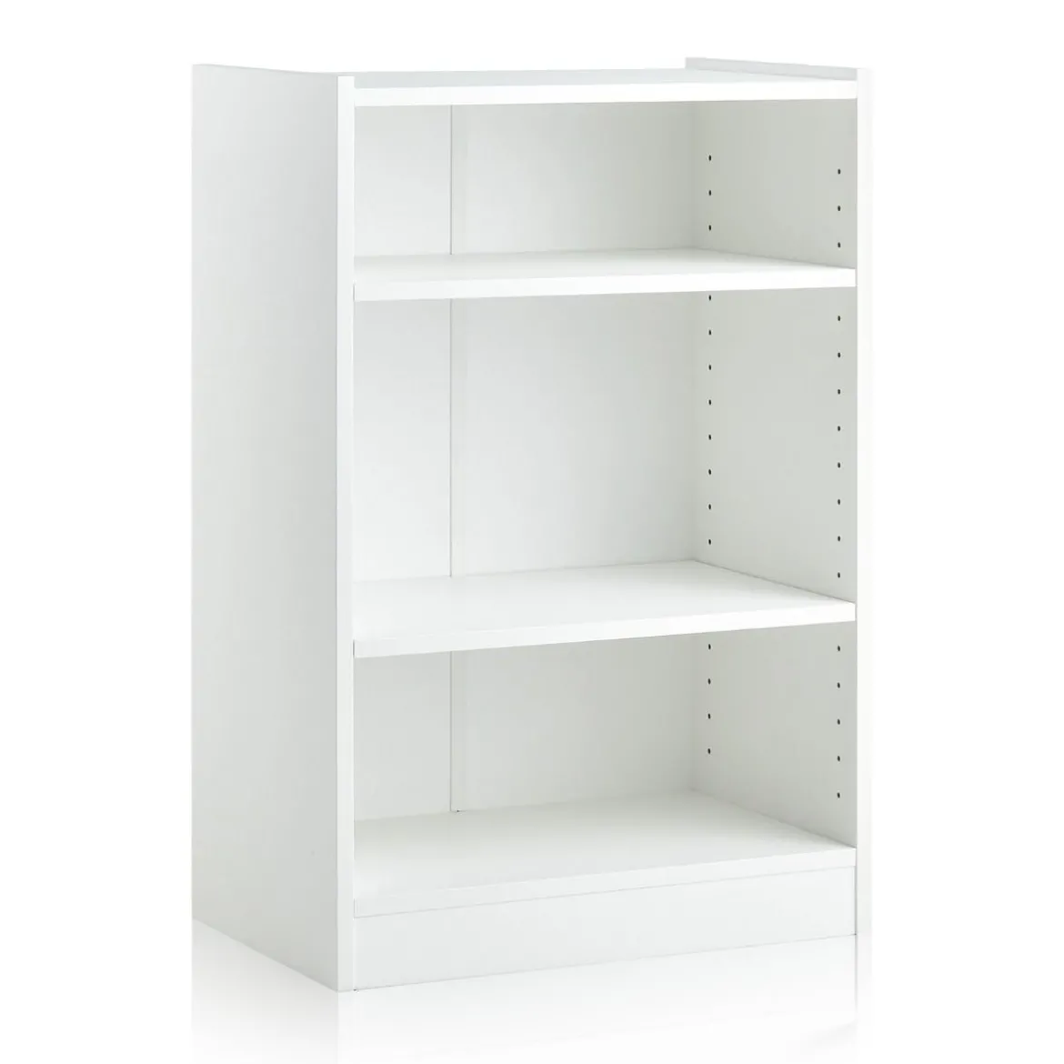 Ablageregal 3-Stöckiges Bücherregal 50 x 30 x 75 cm Weiß