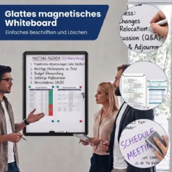 Abschließbarer Schaukasten Infokasten mit Magnetische und Beschreibbare Rückwand 60 x 45 cm