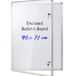 Abschließbarer Schaukasten Infokasten mit Magnetische und Beschreibbare Rückwand 90 x 65 cm