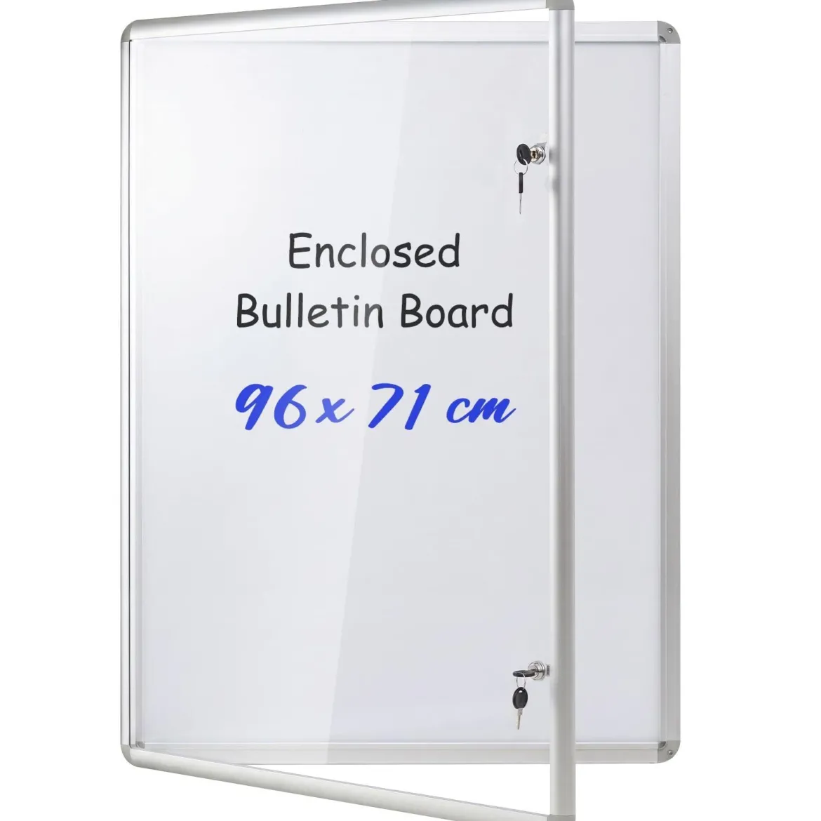 Abschließbarer Schaukasten Infokasten mit Magnetische und Beschreibbare Rückwand 90 x 65 cm