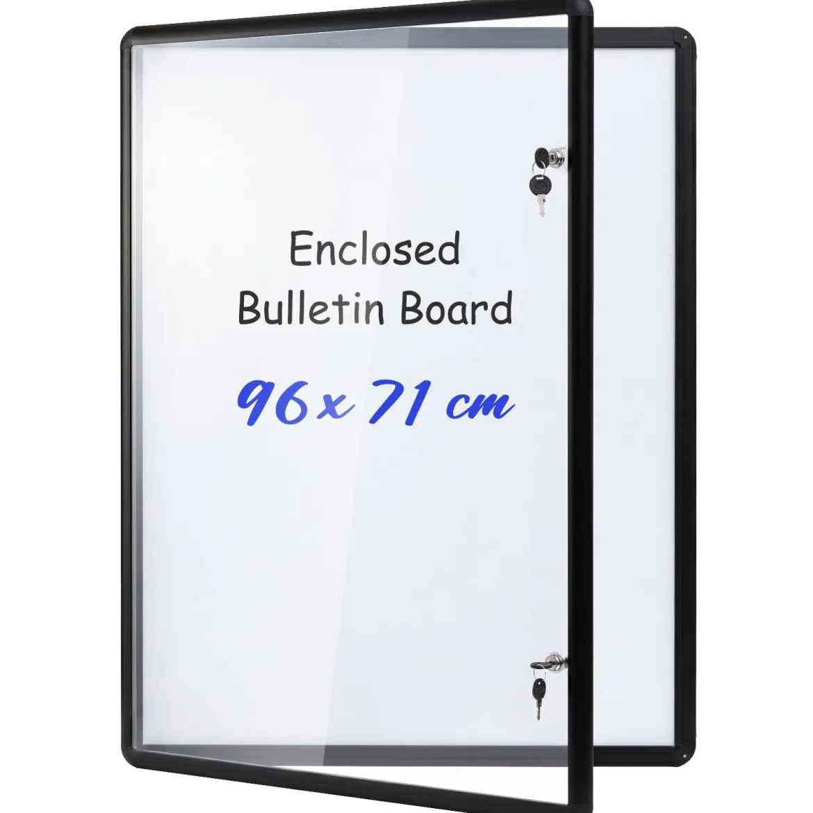 Abschließbarer Schaukasten Infokasten mit Magnetische und Beschreibbare Rückwand 90 x 65 cm