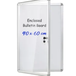 Abschließbarer Schaukasten Infokasten mit Magnetische und Beschreibbare Rückwand 84 x 54 cm