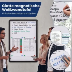 Abschließbarer Schaukasten Infokasten mit Magnetische und Beschreibbare Rückwand 84 x 54 cm