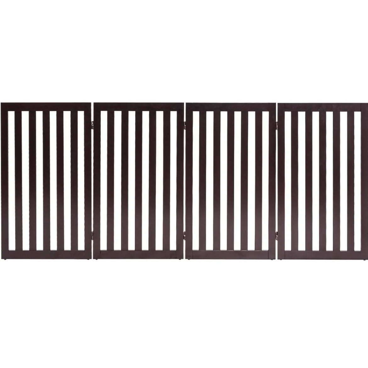 Absperrgitter Hunde 89cm Hoch 4 Paneelen Schutzgitter Holz Klappbar Braun