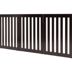 Absperrgitter Hunde 60cm Hoch Schutzgitter Holz Klappbar 3 Paneelen Braun