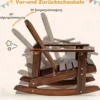 Adirondack-Schaukelstuhl für Kinder Gartensessel aus Holz 50,5 x 69 x 60 cm Braun