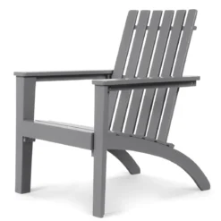 Adirondack Stuhl Adirondack Chair aus Akazienholz Gartensessel bis 160 kg Weiß/Grau/Natur
