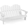 Adirondack-Stuhl für Kinder 2-Sitzer Adirondack Chair aus Holz Weiß 99 x 51 x 56,5 cm
