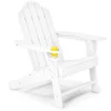 Adirondack-Stuhl mit Getränkehalter Terrassenstuhl Feuerstellenstuhl 85,5 x 78,5 x 94 cm Weiß