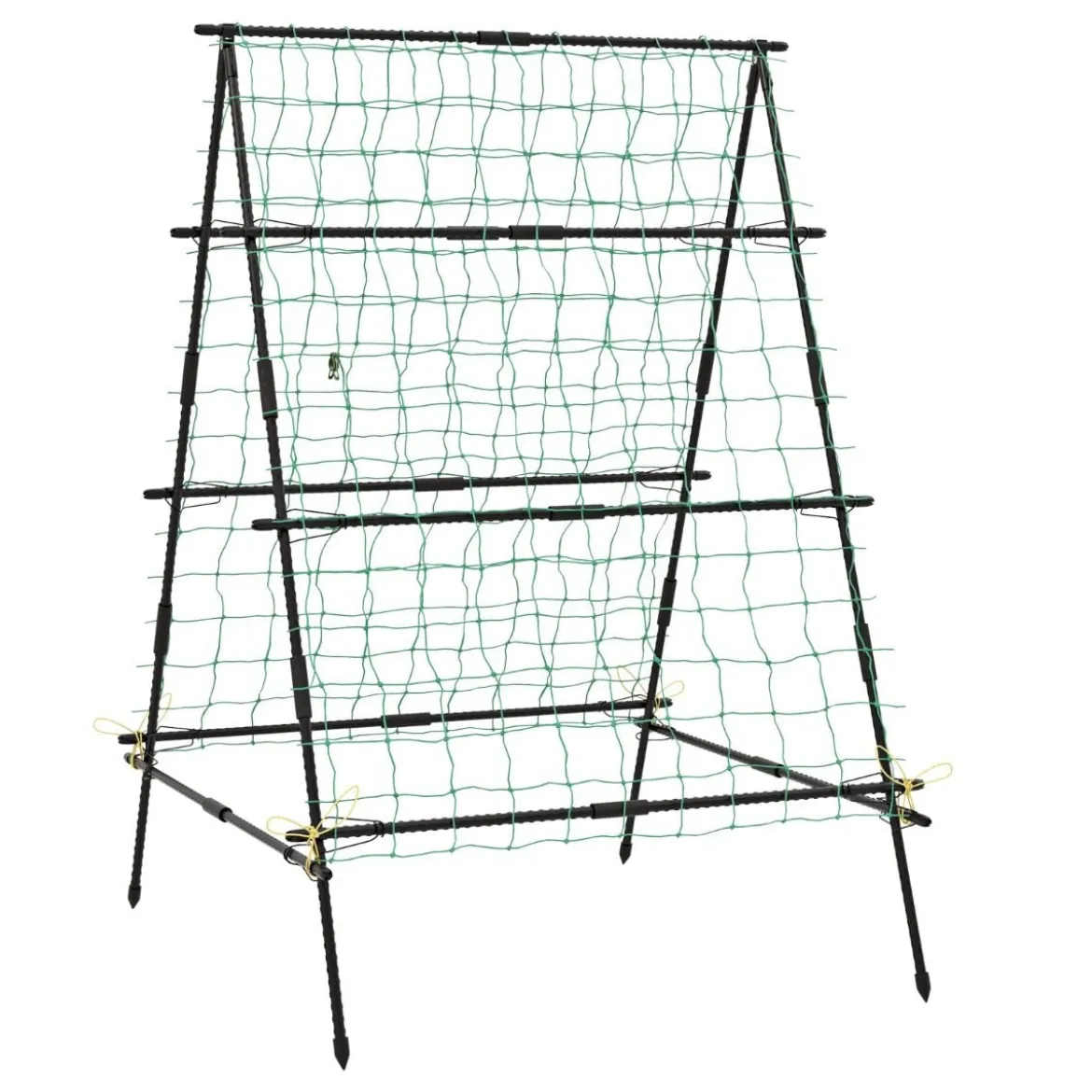 A-förmige Gurke Rankhilfe mit Gartennetz & Pflanzenclips Metall Pflanzenhalter Rankgitter