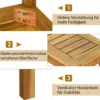 Akazienholz Outdoor-Bank Rustikale Holzbank 132 x 34 x 43,5 cm Teak