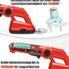 Akku Gras- und Strauchschere Kabellose Grasschere mit 2 Klingen 3,6V 2000mAh 11,5 cm Rot