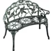 Akzent-Gartenbank Parkbank auf Aluminium und Eisen99 x 54 x 78,5 cm Antikes Grün