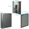 An der Wand Befestigter Tisch Ausklappbarer Umwandelbarer Schreibtisch 60 x 15,5 x 75 cm Grau