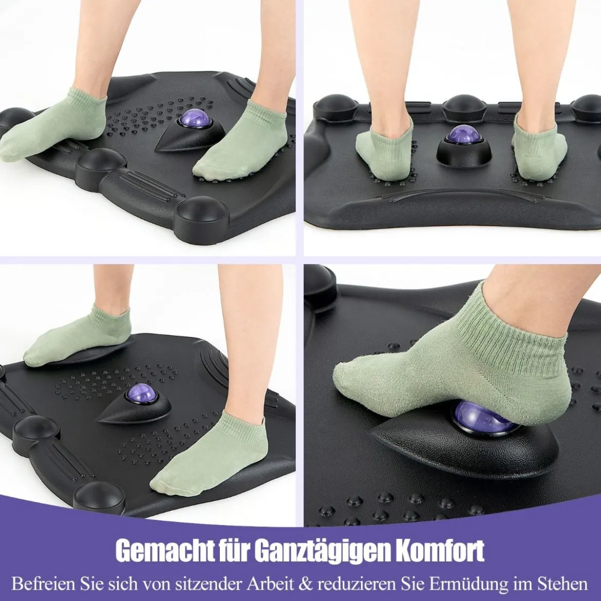 Anti-Ermüdungsmatte mit Massagepunkten & 360° Rollendem Massageball Stehmatte