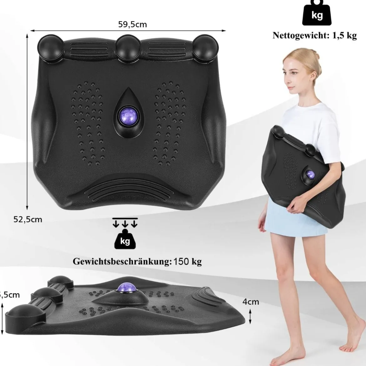 Anti-Ermüdungsmatte mit Massagepunkten & 360° Rollendem Massageball Stehmatte