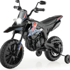 Aprilia Elektro Kindermotorrad mit Stützrädern & Musik & Scheinwerfer 12V Kinder Motorrad