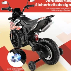Aprilia Elektro Kindermotorrad mit Stützrädern & Musik & Scheinwerfer 12V Kinder Motorrad
