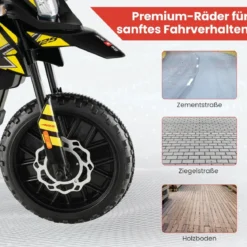 Aprilia Elektro Kindermotorrad mit Stützrädern & Musik & Scheinwerfer 12V Kinder Motorrad