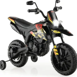 Aprilia Elektro Kindermotorrad mit Stützrädern & Musik & Scheinwerfer 12V Kinder Motorrad