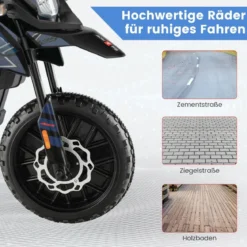 Aprilia Elektro Kindermotorrad mit Stützrädern & Musik & Scheinwerfer 12V Kinder Motorrad