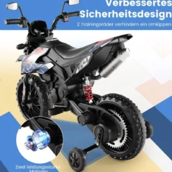 Aprilia Elektro Kindermotorrad mit Stützrädern & Musik & Scheinwerfer 12V Kinder Motorrad