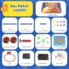 Arcade Basketball Spielset mit Anzeigetafel & Soundeffekt inkl. 2 Basketbälle & Pumpe Blau