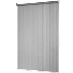 Außenjalousie mit UV-Schutz Abdunkelungsrollo Outdoor Rolljalousie Sonnenschutzrollo 121x181 cm Grau