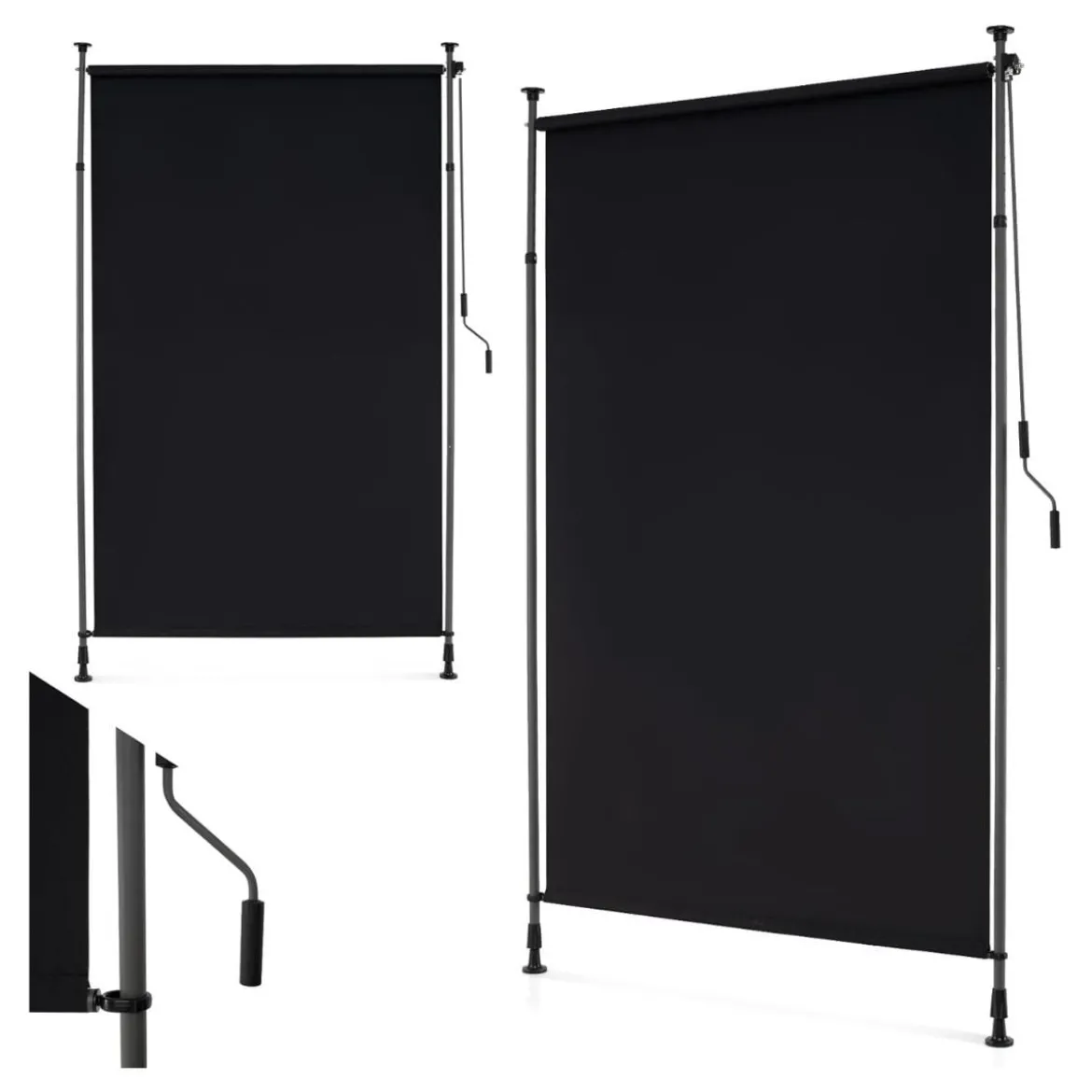 Außen Senkrechtmarkise Höhenverstellbare & Ausziehbare Vertikalmarkise 150 x 220-310 cm