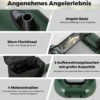 Aufbelasbares Fischerboot Schlauchboot Angelboot mit Rückenlehne Paddelboot 157 x 114 x 35 cm