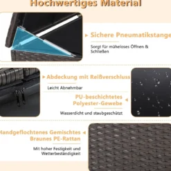 Aufbewahrungsbox mit 662 L Fassungsvermögen 150 x 77 x 73 cm