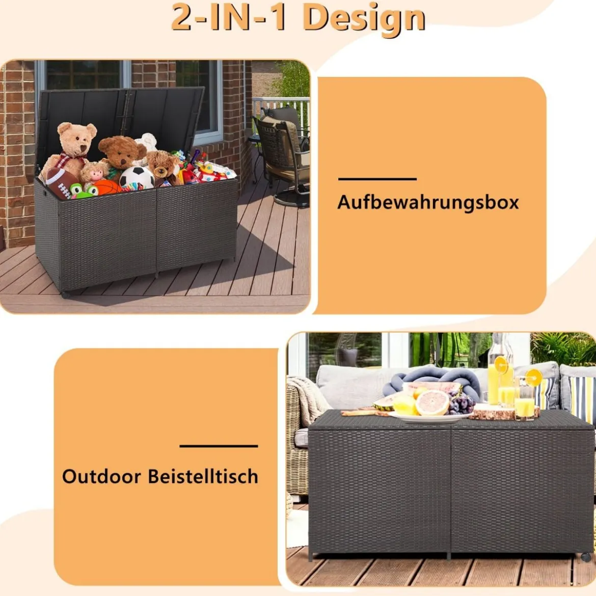 Aufbewahrungsbox mit 662 L Fassungsvermögen 150 x 77 x 73 cm