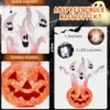 Aufblasbare Halloweengeister mit Kürbis für Garten 175 cm Weiß + Orange