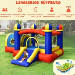 Aufblasbare Hüpfburg für ein Festival Tragbares Hüpfhaus 335 x 382 x 210 cm