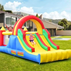 Aufblasbare Hüpfburg Große Kapazität Hüpfburg mit Breiter Kletterwand 5 x 2 x 2 m Bunt