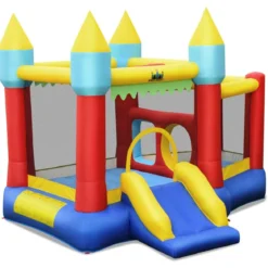 Aufblasbare Hüpfburg mit Rutsche Aufblasbares Trampolin 313 x 301 x 245 cm Bunt