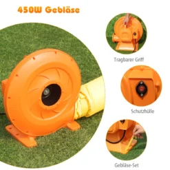 Aufblasbare Hüpfburg mit 450W Gebläse Wasserspielcenter Hüpfburg für Kinder 400 x 300 x 265 cm Bunt