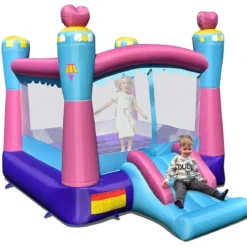 aufblasbare Hüpfburg Prinzessinnen-Hüpfburg mit Sprungbereich Outdoor Bouncer Bunt