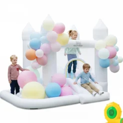 Aufblasbare Hüpfburg Springburg mit Gebläse & Sicherheitsnetze für Indoor und Outdoor Mehrfarbig