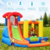 Aufblasbare Hüpfburg + 450W Gebläse mit Wasserrutsche Hüpfschloss Spielpool 274 x 320 x 213 cm Bunt