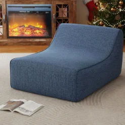 Aufblasbarer Lounge-Sessel ergonomisches aufblasbares Lazy Sofa mit abnehmbarem Bezug Blau