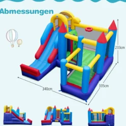 Aufblasbares Hüpfburg Schloss mit Kletterwand Rutsche und Basketballkorb aufblasbares Schloss mit Gebläse