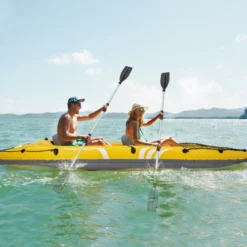 Aufblasbares Kajak für 2 Personen Tandemkajak mit abnehmbaren Sitzen 357 × 80 × 38 cm
