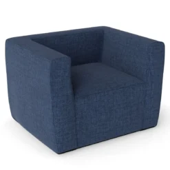 Aufblasbares Sofa tragbares aufblasbares Sofa mit abnehmbarem Bezug breite Armlehnen Blau
