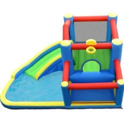 Aufblasbare Wasserrutsche Hinterhof-Wasserpark für Kleinkinder 410 x 310 x 191 cm Bunt