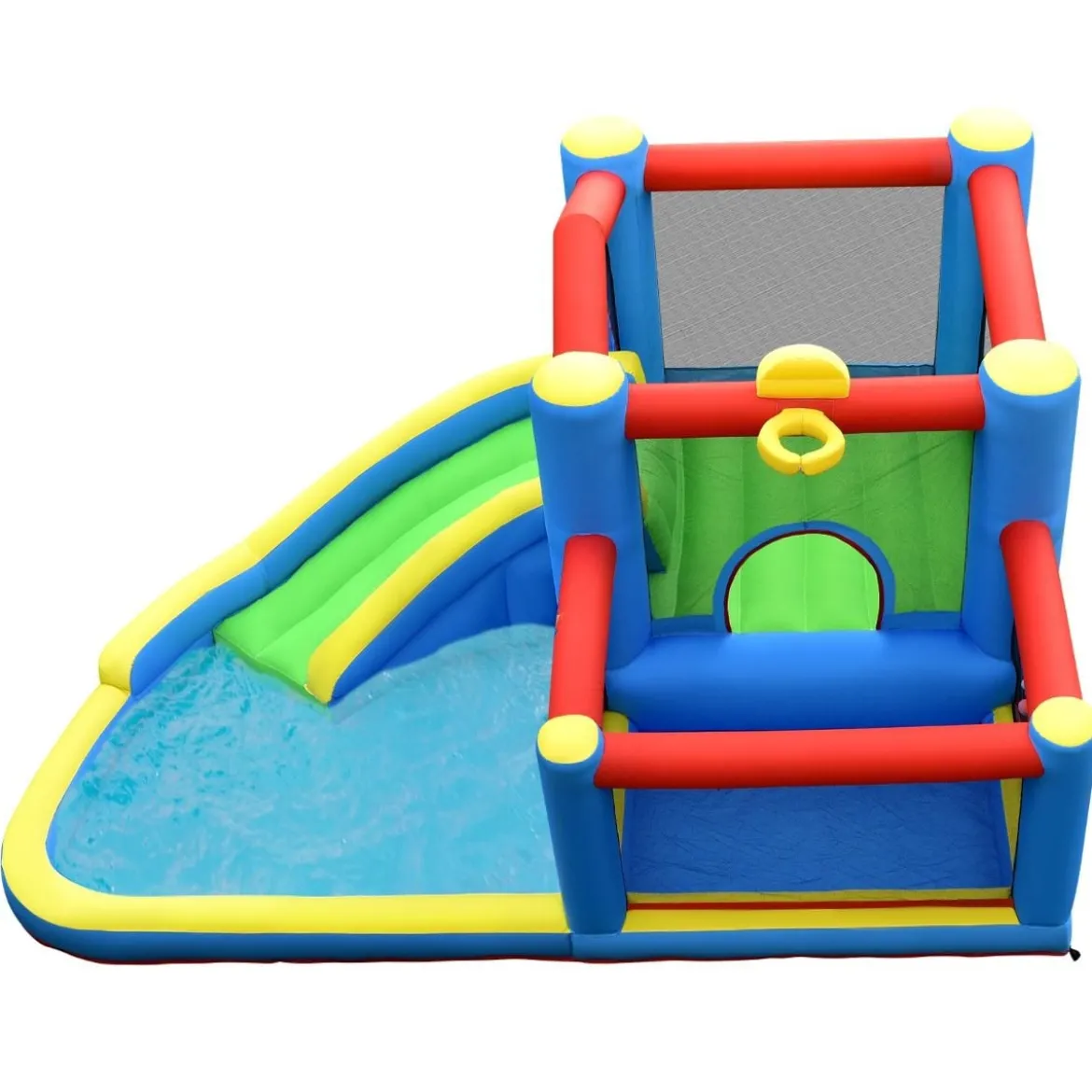 Aufblasbare Wasserrutsche Hinterhof-Wasserpark für Kleinkinder 410 x 310 x 191 cm Bunt
