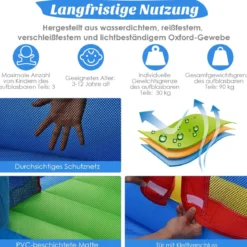 Aufblasbare Wasserrutsche Hinterhof-Wasserpark für Kleinkinder 410 x 310 x 191 cm Bunt