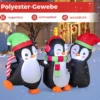 Aufblasbare Weihnachten Pinguin-Familie aufblasbare Festdekoration mit integrierten LED-Lichtern Mehrfarbig