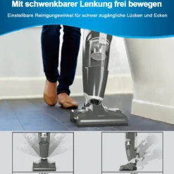 Aufrechter Staubsauger Leichtgewichtiger Dampfreiniger 1000W Dampfreiniger Staubsauger Dampfsauger Grau