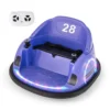 Aufsitz-Bumper-Car für Kleinkinder 12V elektrisches 360°-Spin-Auto-Spielzeug mit Fernbedienung Lila